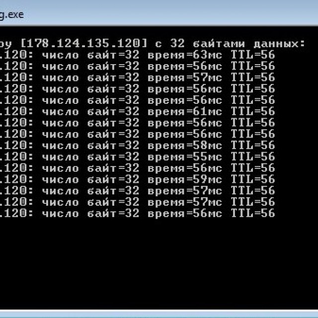 Команда ping ip